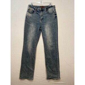 Judy Blue JB88747 MD Womens High Rise Straight Leg Jeans Medium Wash Size 13/31
